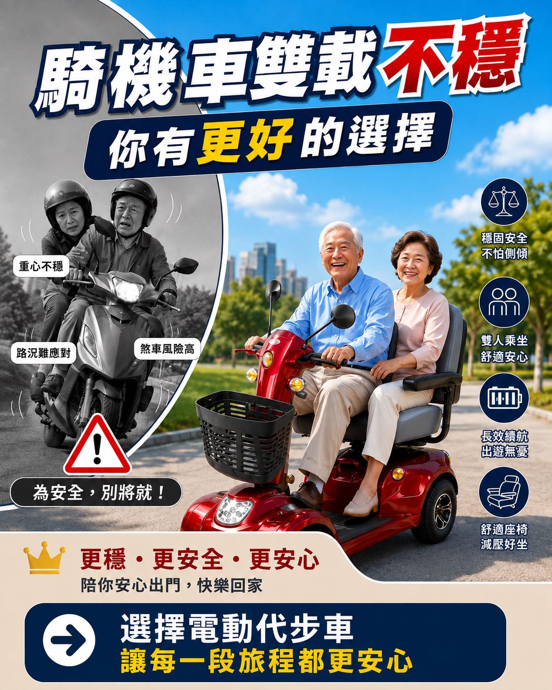 2026環球電動代步車推薦 - 本月特價型錄 | 老人代步車、雙人代步車、四輪電動車